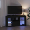Kątowa szafka LED pod telewizor Czarny 100 x 40 x 50 cm