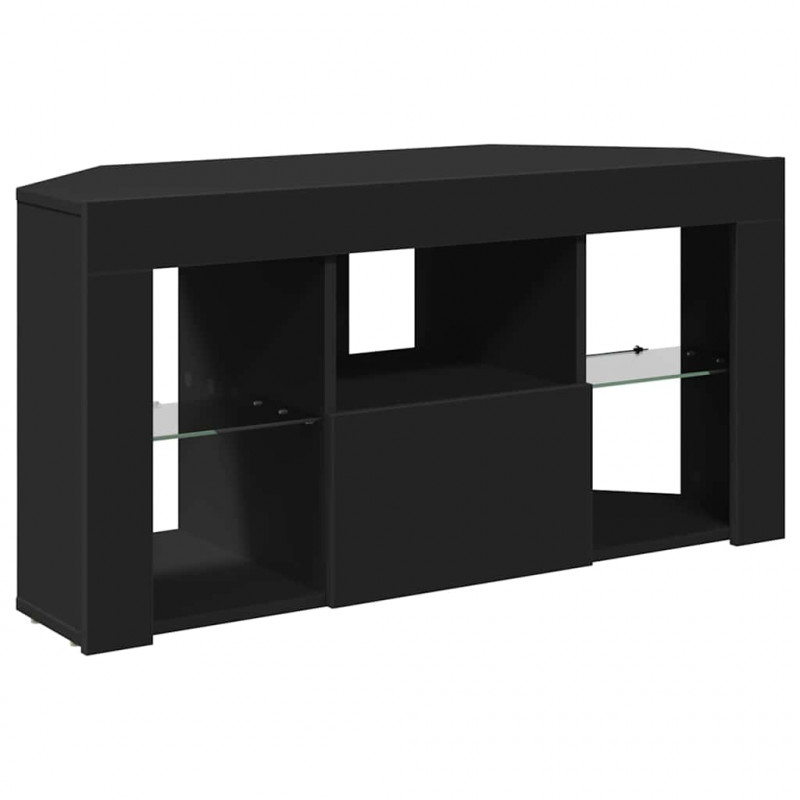 Kątowa szafka LED pod telewizor Czarny 100 x 40 x 50 cm