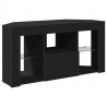 Kątowa szafka LED pod telewizor Czarny 100 x 40 x 50 cm