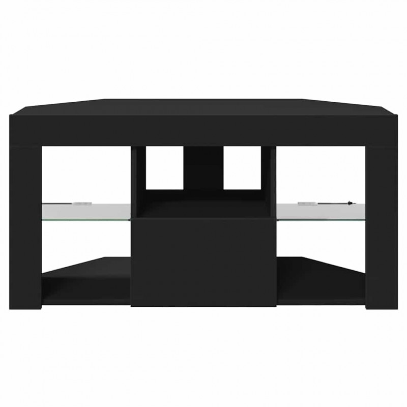 Kątowa szafka LED pod telewizor Czarny 100 x 40 x 50 cm
