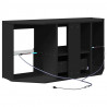 Kątowa szafka LED pod telewizor Czarny 100 x 40 x 50 cm