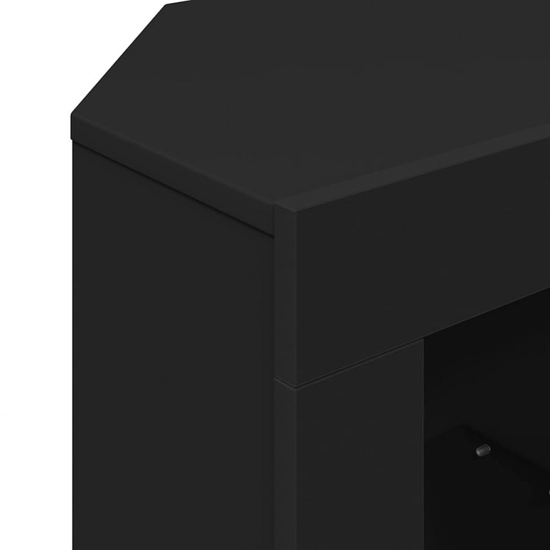 Kątowa szafka LED pod telewizor Czarny 100 x 40 x 50 cm
