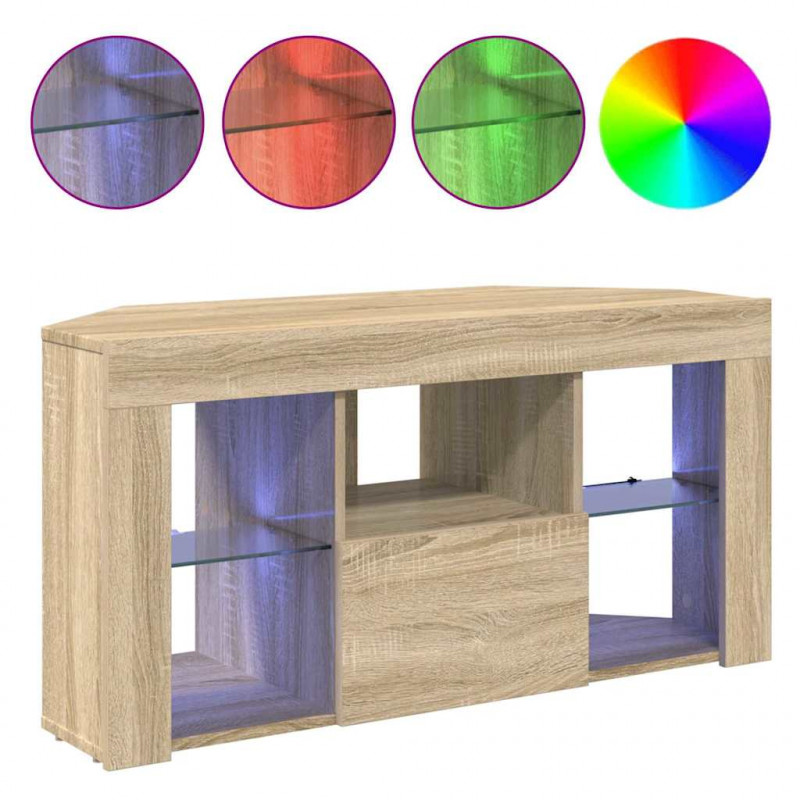 Kątowa szafka LED pod telewizor Dąb Sonoma 100 x 40 x 50 cm