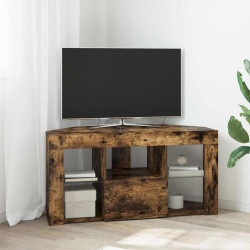 Kątowa szafka LED pod telewizor Dąb wędzony 100 x 40 x 50 cm