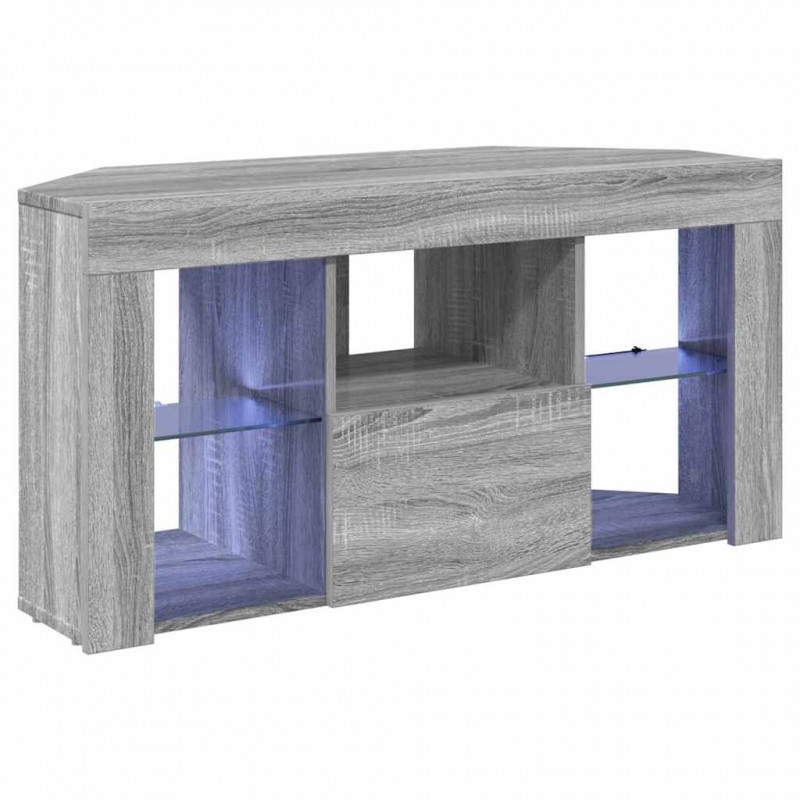 Kątowa szafka LED pod telewizor Szary Sonoma 100 x 40 x 50 cm
