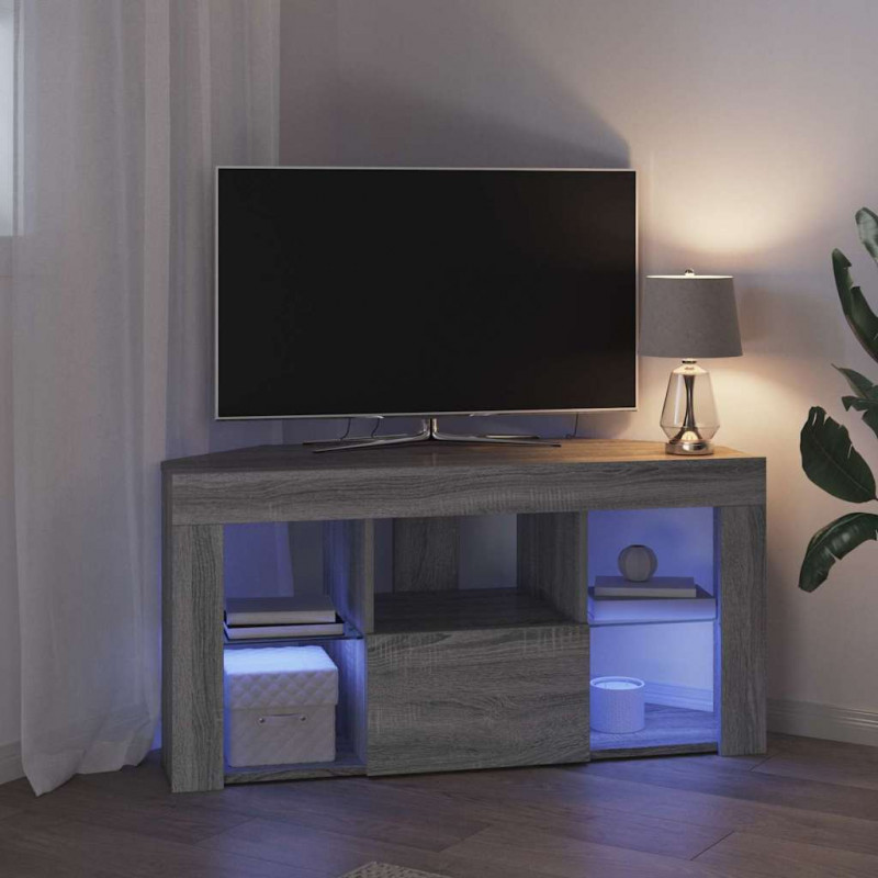 Kątowa szafka LED pod telewizor Szary Sonoma 100 x 40 x 50 cm