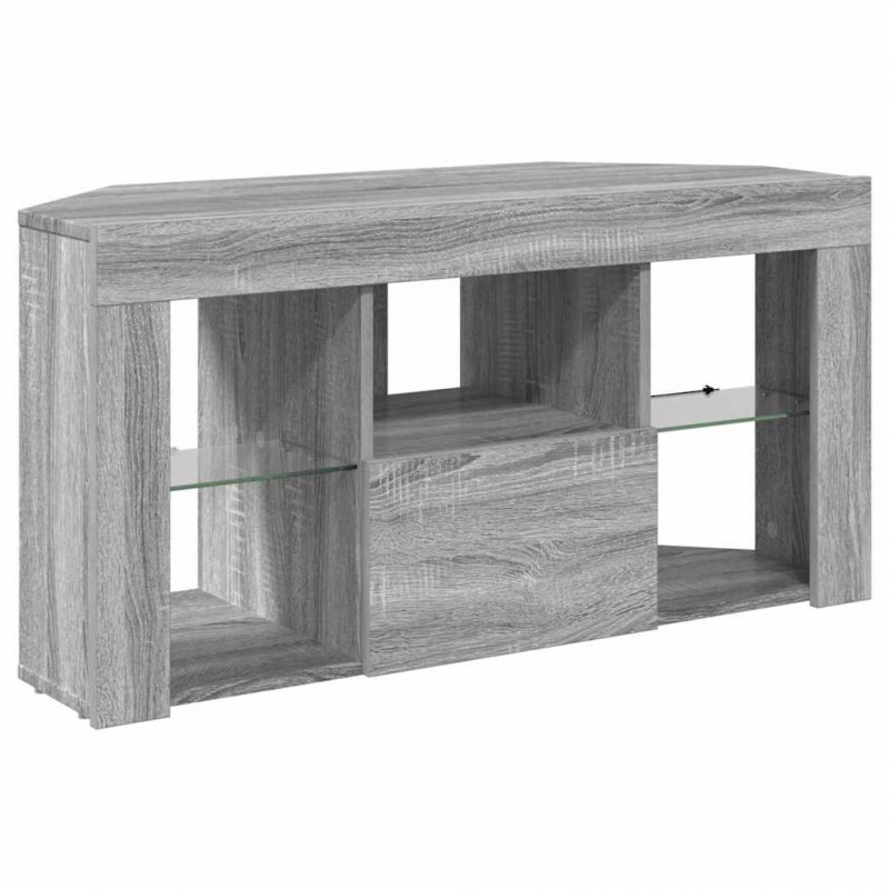 Kątowa szafka LED pod telewizor Szary Sonoma 100 x 40 x 50 cm