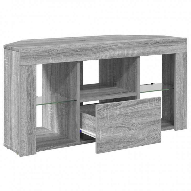 Kątowa szafka LED pod telewizor Szary Sonoma 100 x 40 x 50 cm