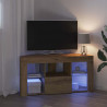 Kątowa szafka LED pod telewizor Dąb rzemieślniczy