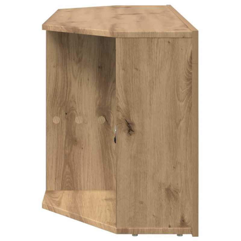 Kątowa szafka LED pod telewizor Dąb rzemieślniczy