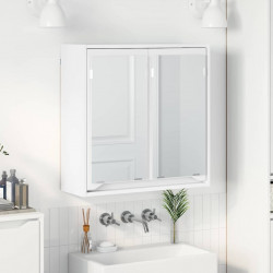 Szafka z lustrem do łazienki z półką Biały 60 x 20 x 60 cm