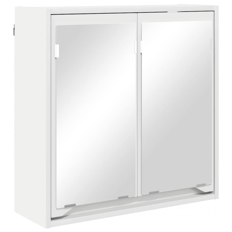 Szafka z lustrem do łazienki z półką Biały 60 x 20 x 60 cm