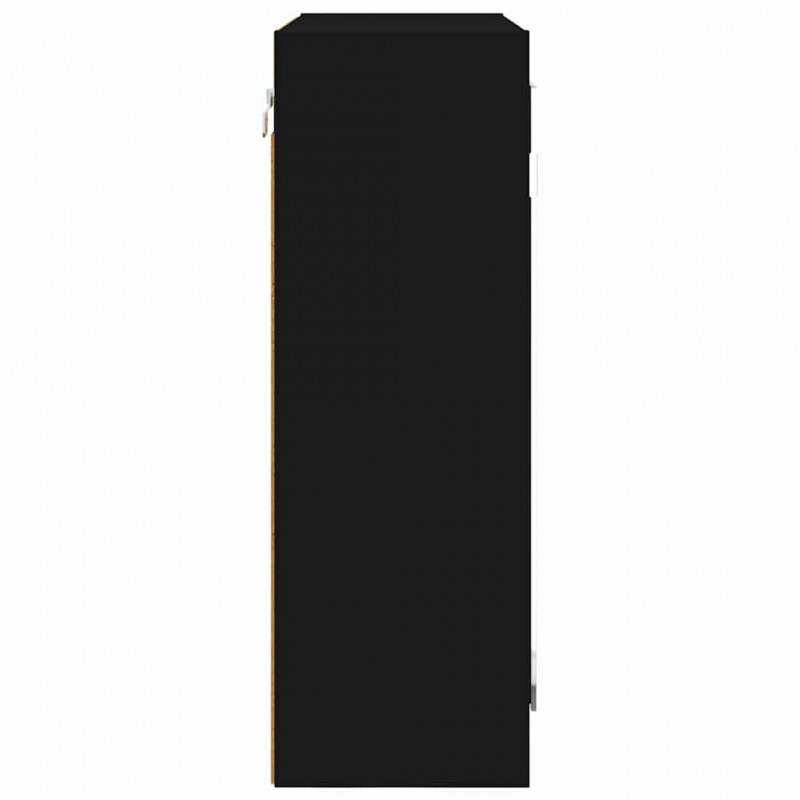 Szafka z lustrem do łazienki z półką Czarny 60 x 20 x 60 cm