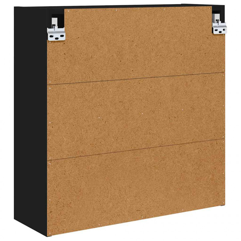 Szafka z lustrem do łazienki z półką Czarny 60 x 20 x 60 cm