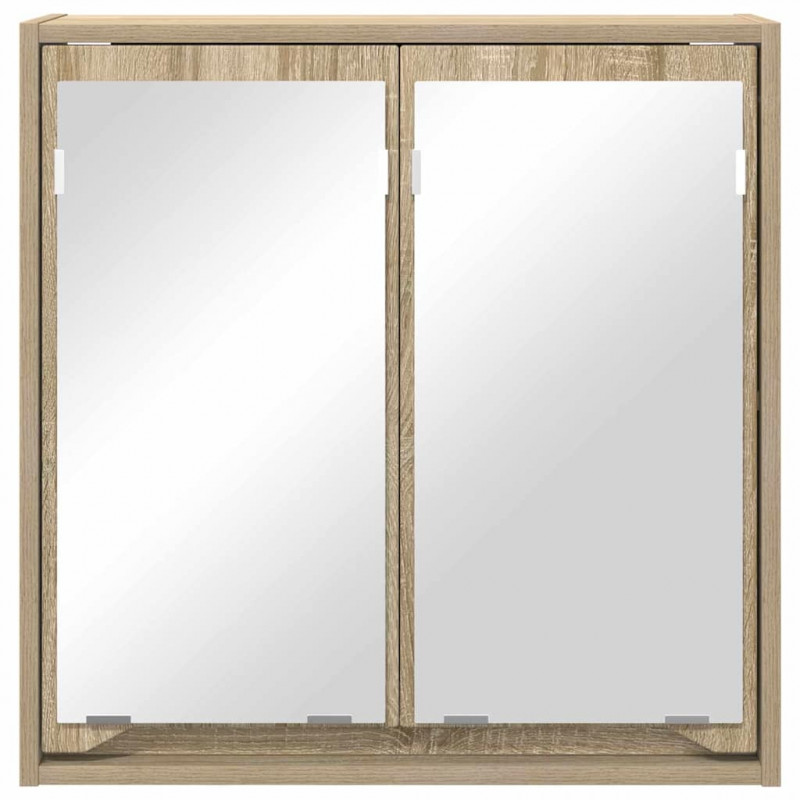 Szafka z lustrem do łazienki z półką Dąb Sonoma 60 x 20 x 60 cm