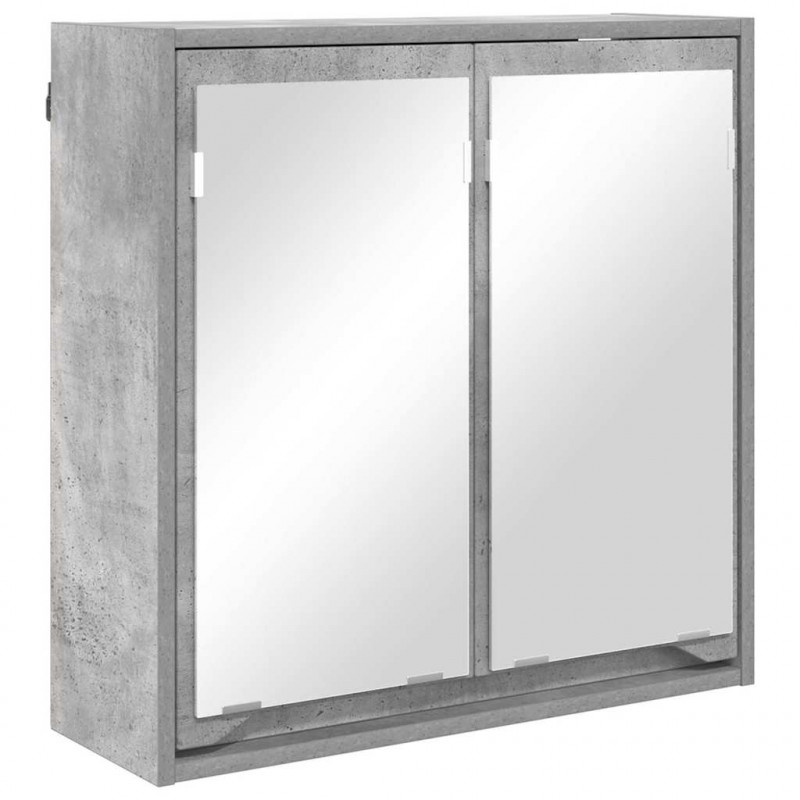 Szafka z lustrem do łazienki Betonowy szary 60 x 20 x 60 cm