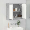 Szafka z lustrem do łazienki Betonowy szary 60 x 20 x 60 cm