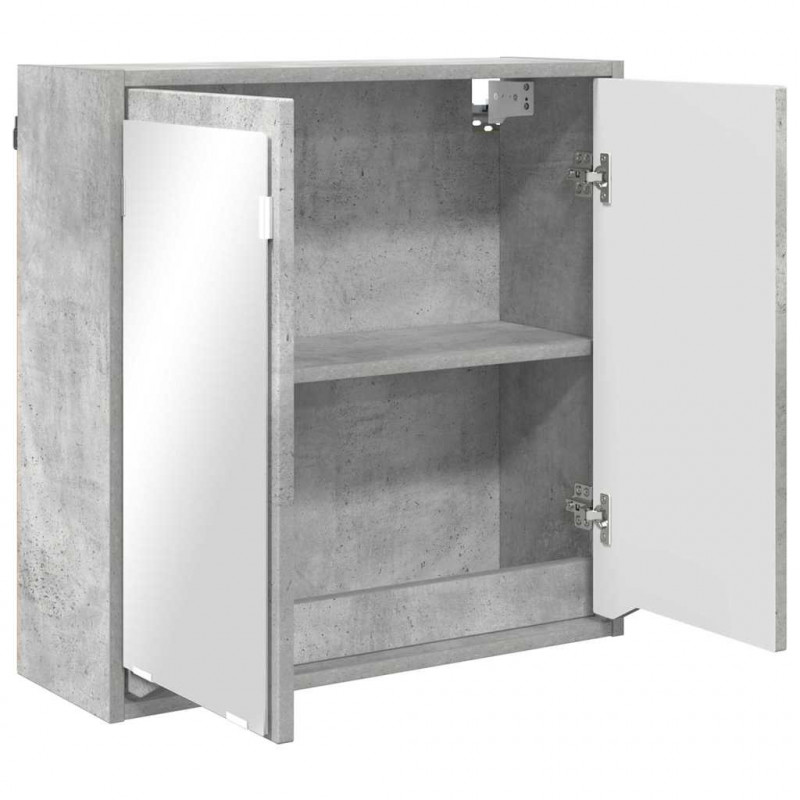 Szafka z lustrem do łazienki Betonowy szary 60 x 20 x 60 cm