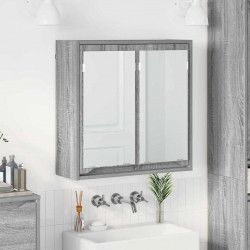 Szafka z lustrem do łazienki Szary Sonoma 60 x 20 x 60 cm