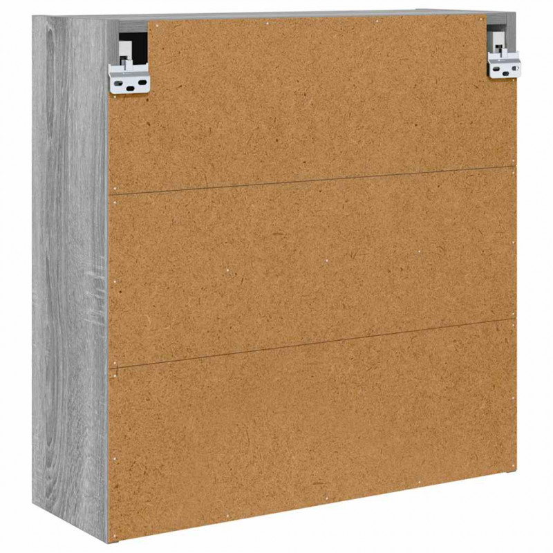 Szafka z lustrem do łazienki Szary Sonoma 60 x 20 x 60 cm