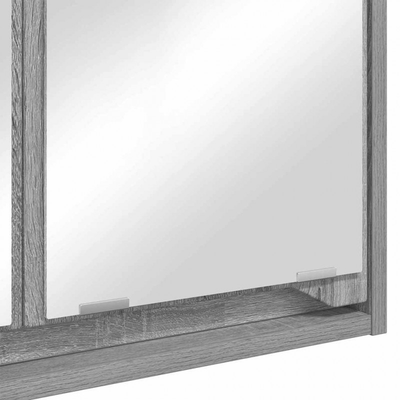 Szafka z lustrem do łazienki Szary Sonoma 60 x 20 x 60 cm