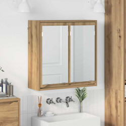 Szafka z lustrem do łazienki Dąb rzemieślniczy 60 x 20 x 60 cm