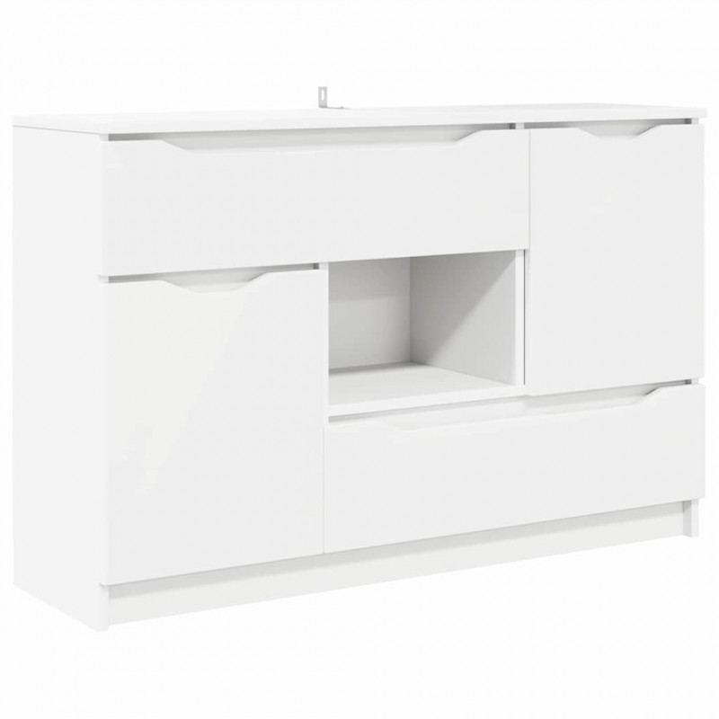 Bufet z szufladą Biały 100 x 30 x 65,6 Materiał drewnopochodny