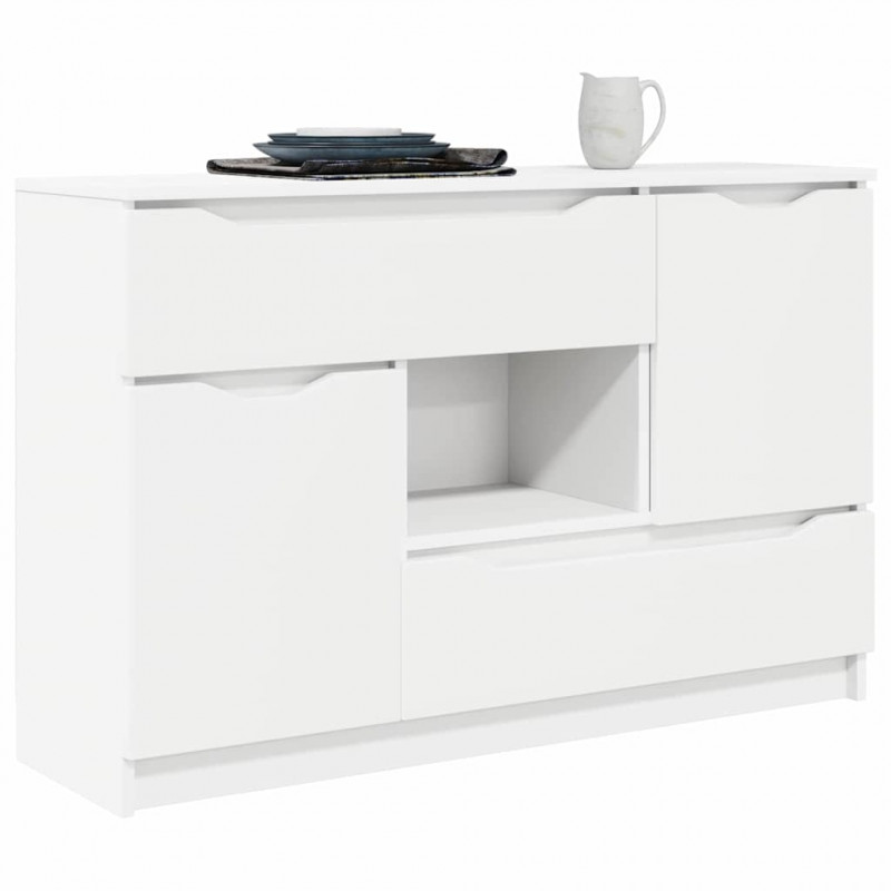 Bufet z szufladą Biały 100 x 30 x 65,6 Materiał drewnopochodny