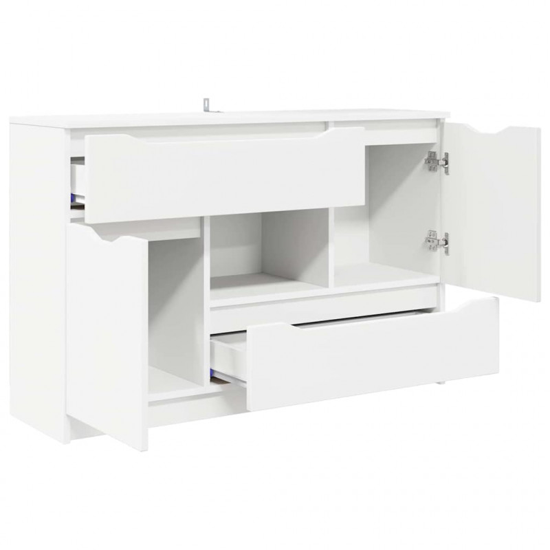 Bufet z szufladą Biały 100 x 30 x 65,6 Materiał drewnopochodny
