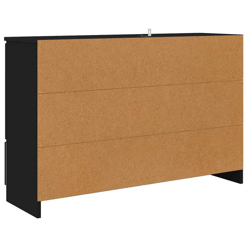 Bufet z szufladą Czarny 100 x 30 x 65,6 Materiał drewnopochodny