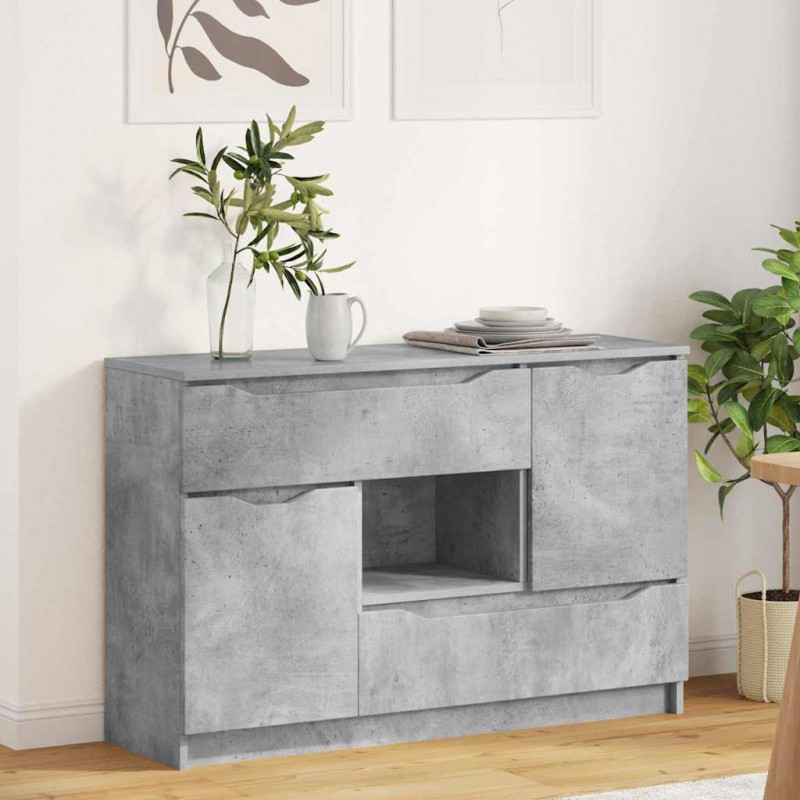 Bufet Betonowy szary 100 x 30 x 65,6 Materiał drewnopochodny