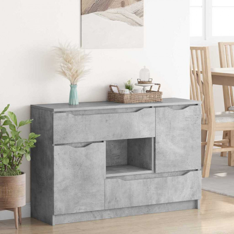 Bufet Betonowy szary 100 x 30 x 65,6 Materiał drewnopochodny
