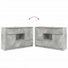 Bufet Betonowy szary 100 x 30 x 65,6 Materiał drewnopochodny