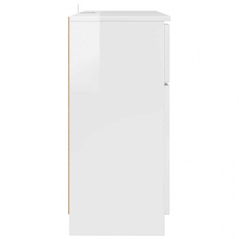Bufet z szufladą Wysoki połysk biały 100 x 30 x 65,6