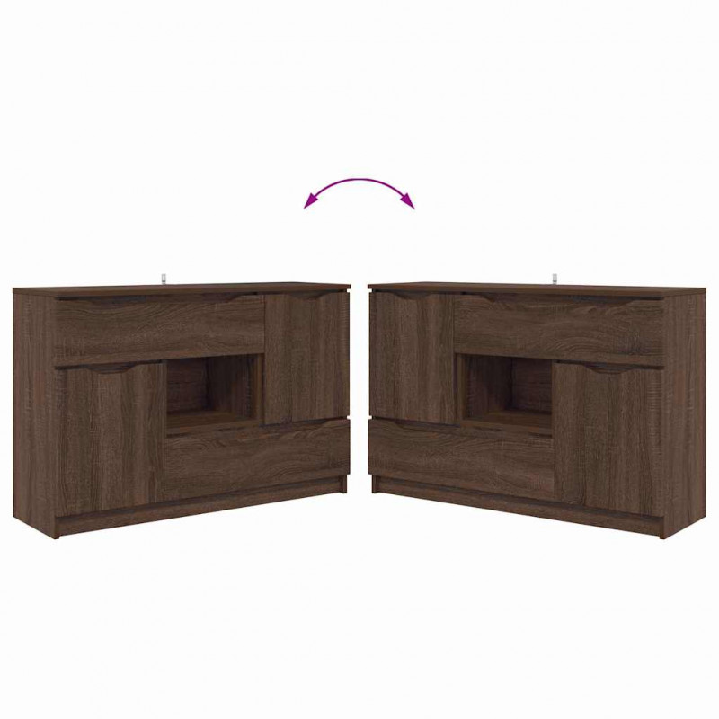 Bufet Brązowy dąb 100 x 30 x 65,6 Materiał drewnopochodny