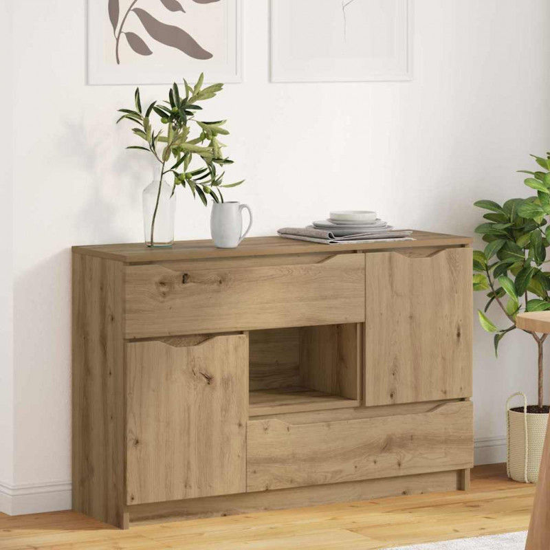 Bufet Dąb rzemieślniczy 100 x 30 x 65,6 Materiał drewnopochodny