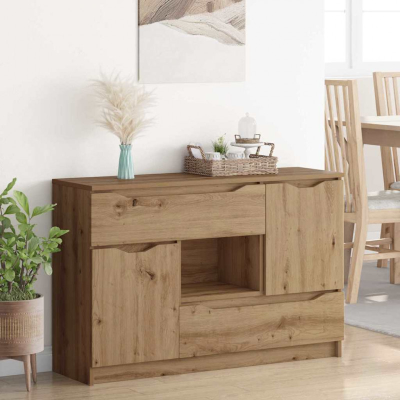 Bufet Dąb rzemieślniczy 100 x 30 x 65,6 Materiał drewnopochodny