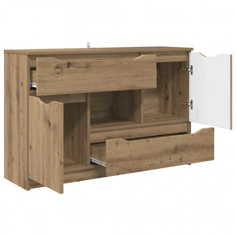 Bufet Dąb rzemieślniczy 100 x 30 x 65,6 Materiał drewnopochodny