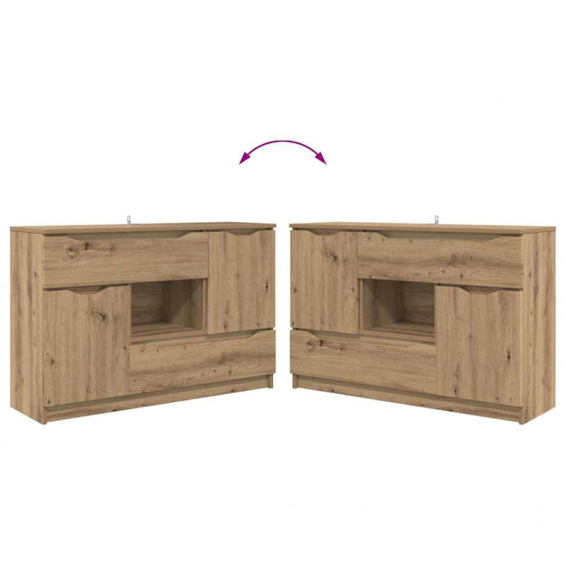 Bufet Dąb rzemieślniczy 100 x 30 x 65,6 Materiał drewnopochodny