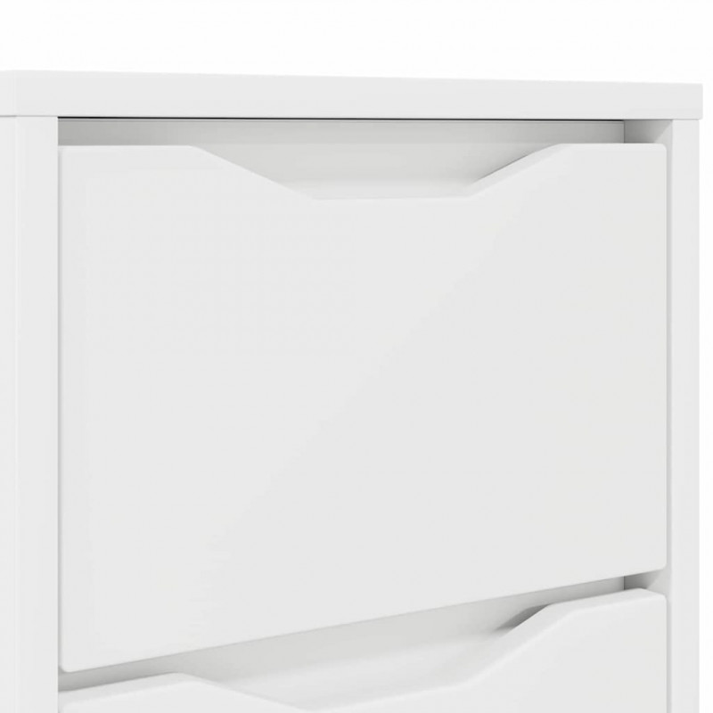 Stolik nocny Biały 30,5 x 30 x 43 cm Materiał drewnopochodny