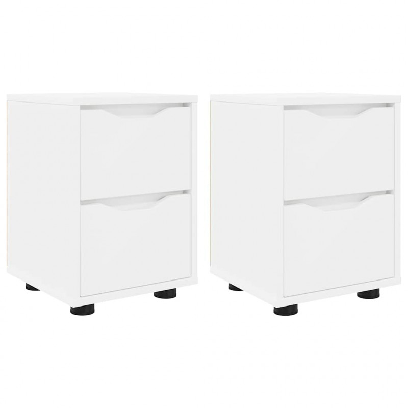 Szafki nocne z szufladą 2 pcs Biały 30,5 x 30 x 43 cm