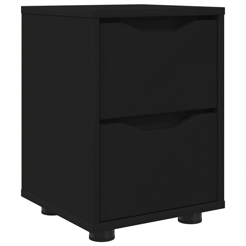 Stolik nocny Czarny 30,5 x 30 x 43 cm Materiał drewnopochodny