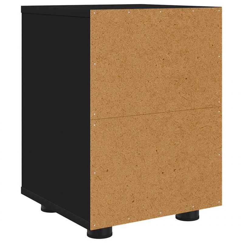 Stolik nocny Czarny 30,5 x 30 x 43 cm Materiał drewnopochodny