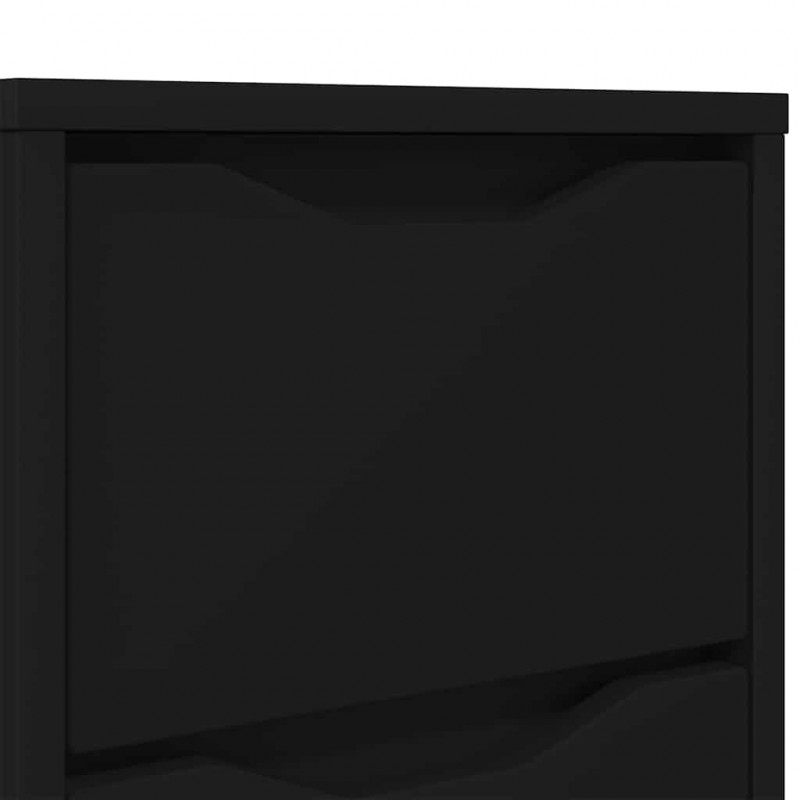 Stolik nocny Czarny 30,5 x 30 x 43 cm Materiał drewnopochodny