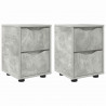 Szafki nocne z szufladą 2 pcs Betonowy szary 30,5 x 30 x 43 cm