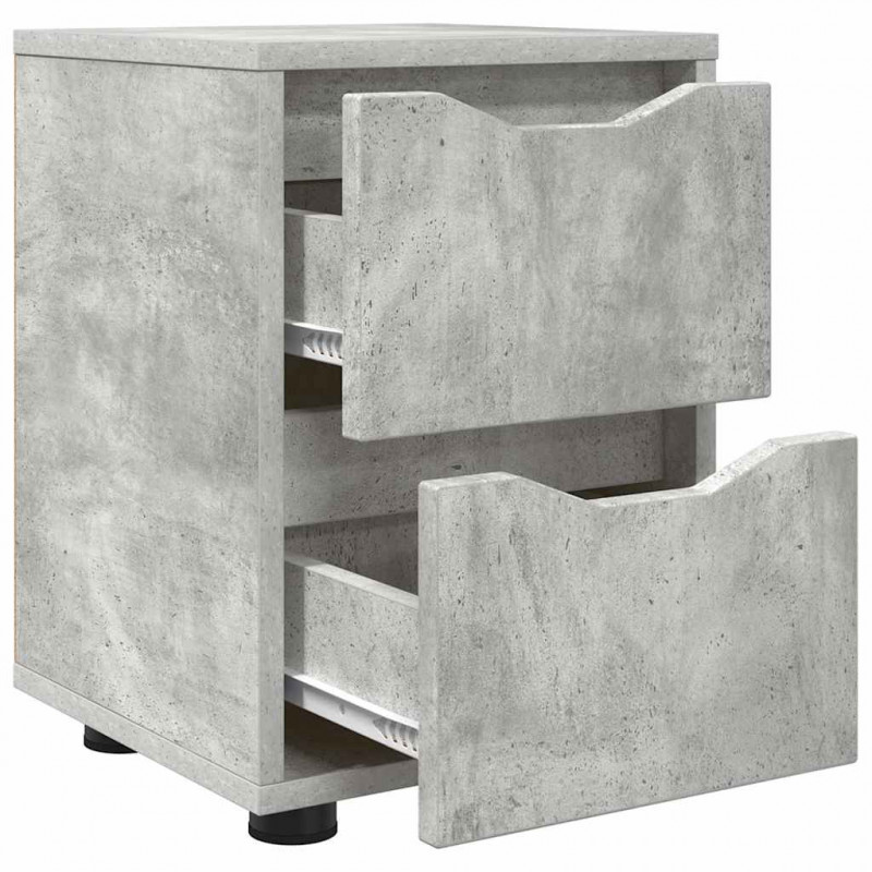 Szafki nocne z szufladą 2 pcs Betonowy szary 30,5 x 30 x 43 cm