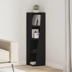 Szafka narożna Czarny 27,5x27x102cm Materiał drewnopochodny