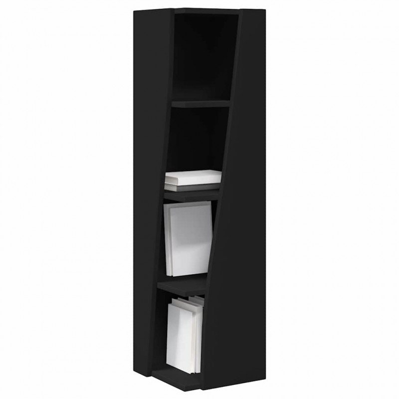 Szafka narożna Czarny 27,5x27x102cm Materiał drewnopochodny
