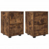 Szafki nocne z szufladą 2 pcs Dąb wędzony 30,5 x 30 x 43 cm