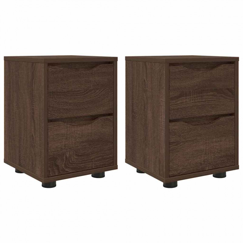 Szafki nocne z szufladą 2 pcs Brązowy dąb 30,5 x 30 x 43 cm